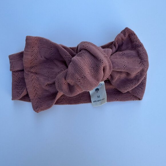 Kate Quinn Head Bow Set | Pointelle Knit, 3-Pack | Taupe/Green Dot, Dusty Rose & - Picture 2 of 6